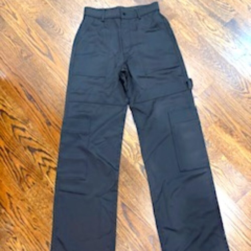 EUC Zara viscose utility/cargo black pants tall sz S